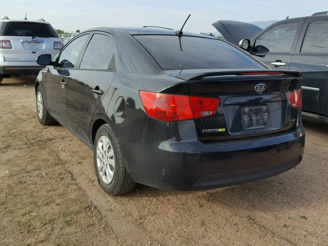 KNAFU4A21B5462303 - 2011 KIA FORTE EX BLACK photo 3