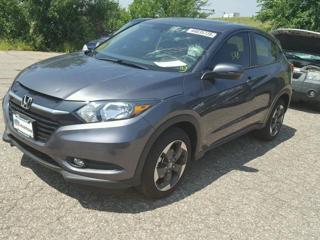 3CZRU6H5XJG710349 - 2018 HONDA HR-V EX GRAY photo 2