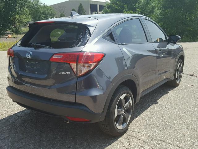 3CZRU6H5XJG710349 - 2018 HONDA HR-V EX GRAY photo 4