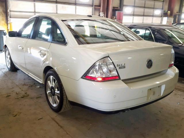 1MEHM42W09G631589 - 2009 MERCURY SABLE PREM WHITE photo 3