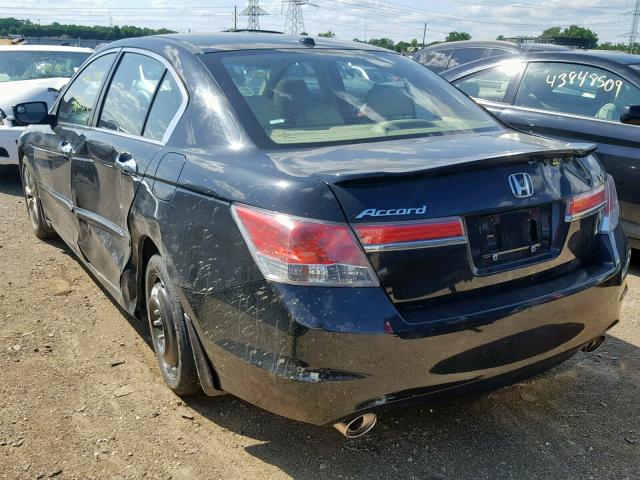 1HGCP3F8XCA032896 - 2012 HONDA ACCORD EXL BLACK photo 3