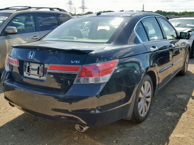 1HGCP3F8XCA032896 - 2012 HONDA ACCORD EXL BLACK photo 4