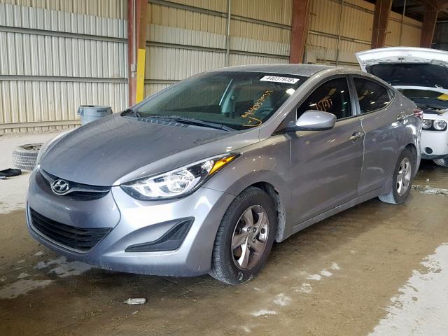 5NPDH4AE8FH567404 - 2015 HYUNDAI ELANTRA SE GRAY photo 2