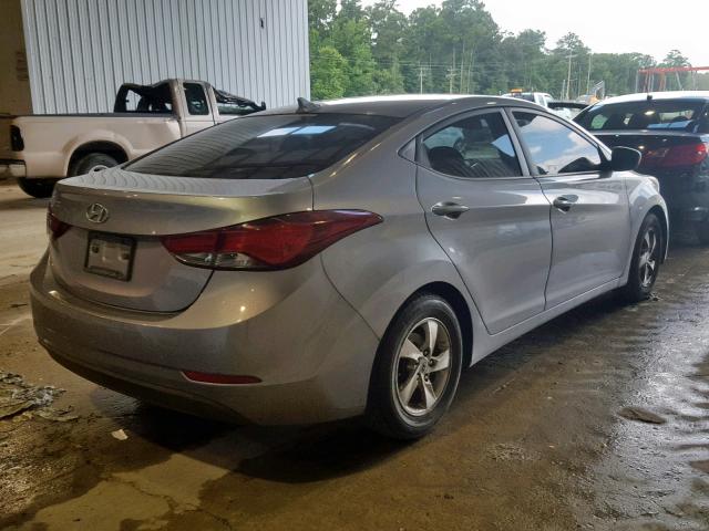 5NPDH4AE8FH567404 - 2015 HYUNDAI ELANTRA SE GRAY photo 4