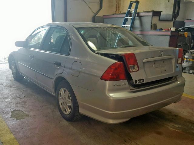 2HGES16394H614605 - 2004 HONDA CIVIC DX V SILVER photo 3