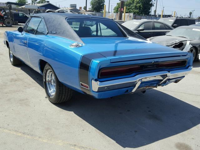 XP29G0G110068 - 1970 DODGE CHARGER BLUE photo 3