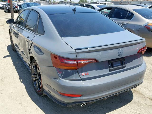 3VW6T7BU3KM176922 - 2019 VOLKSWAGEN JETTA GLI GRAY photo 3