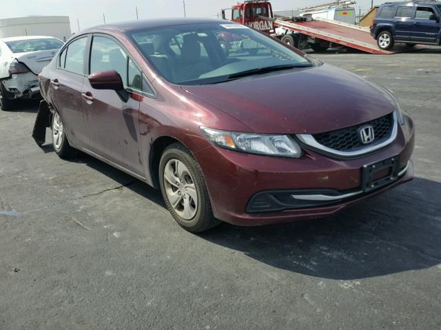 19XFB2F59EE032933 - 2014 HONDA CIVIC LX MAROON photo 1