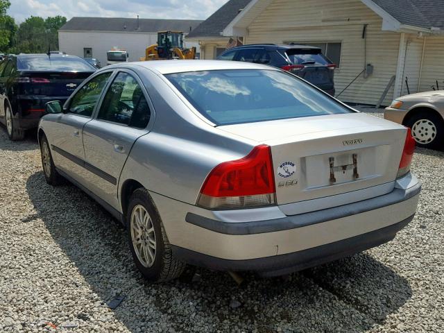 YV1RS61T742407377 - 2004 VOLVO S60 SILVER photo 3