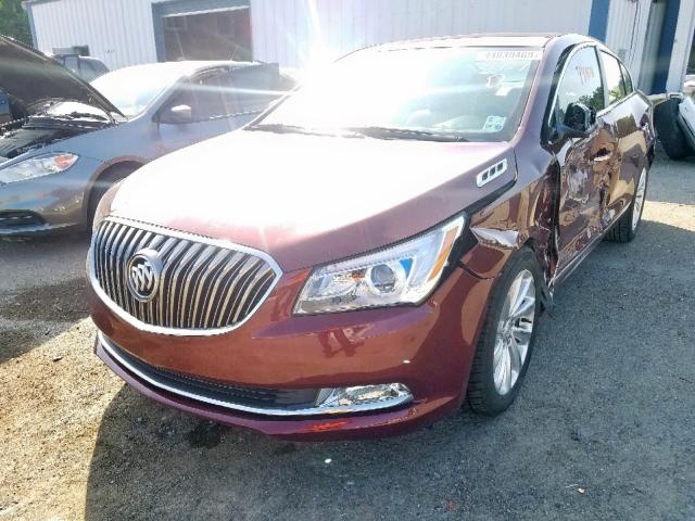 1G4GB5G37GF119477 - 2016 BUICK LACROSSE BURGUNDY photo 2