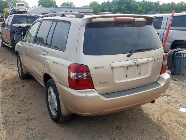 JTEEP21A440017129 - 2004 TOYOTA HIGHLANDER TAN photo 3