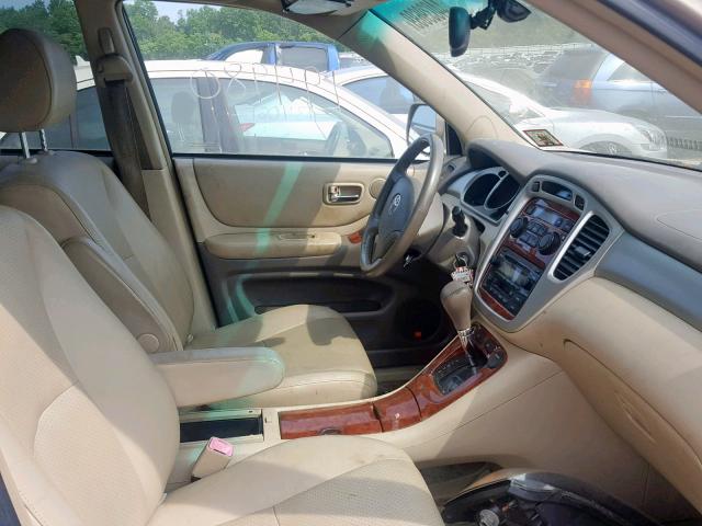 JTEEP21A440017129 - 2004 TOYOTA HIGHLANDER TAN photo 5