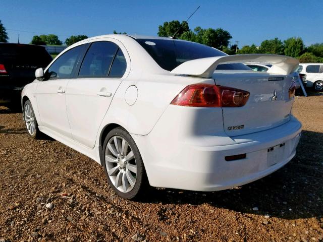 JA3AU86U38U003818 - 2008 MITSUBISHI LANCER GTS WHITE photo 3