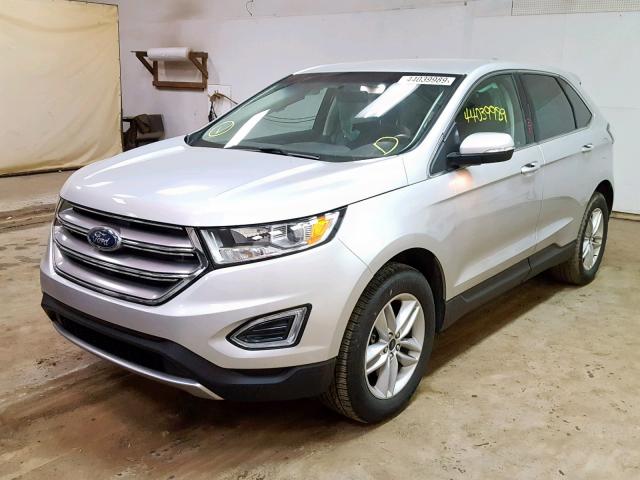 2FMPK4J82HBB46149 - 2017 FORD EDGE SEL SILVER photo 2