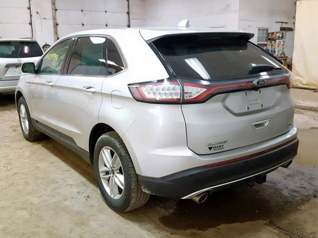 2FMPK4J82HBB46149 - 2017 FORD EDGE SEL SILVER photo 3