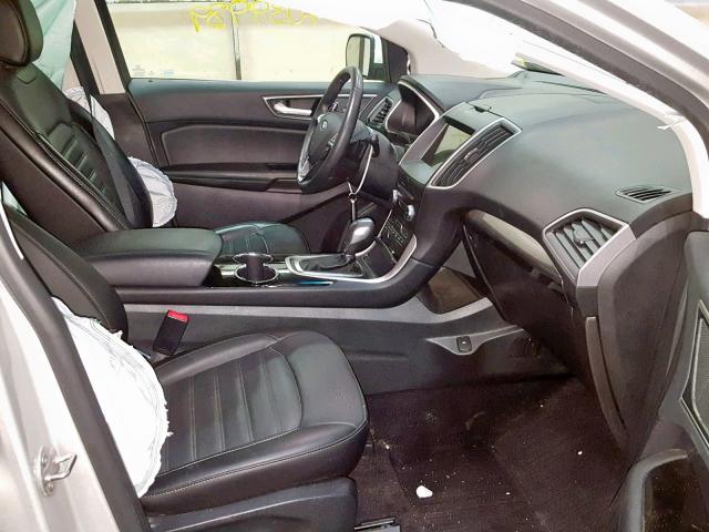 2FMPK4J82HBB46149 - 2017 FORD EDGE SEL SILVER photo 5