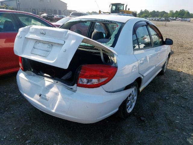 KNADC125036214069 - 2003 KIA RIO WHITE photo 4