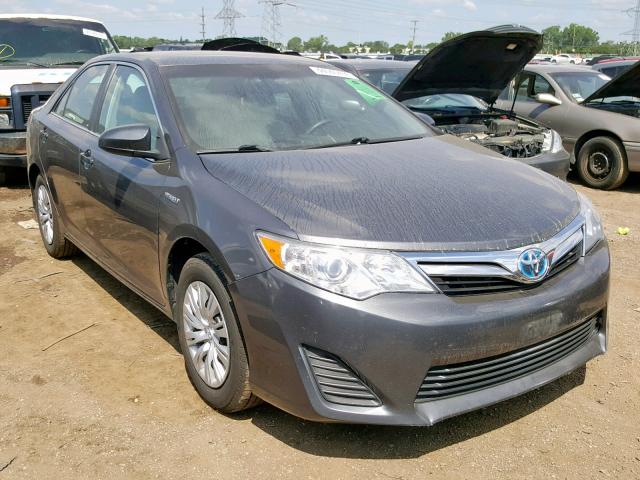 4T1BD1FK4EU101243 - 2014 TOYOTA CAMRY HYBR GRAY photo 1