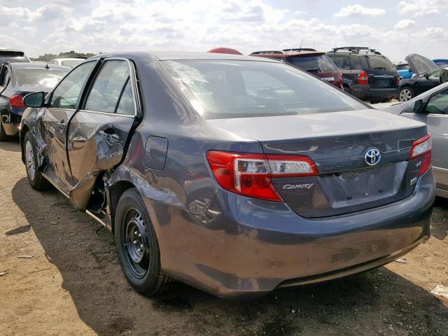 4T1BD1FK4EU101243 - 2014 TOYOTA CAMRY HYBR GRAY photo 3