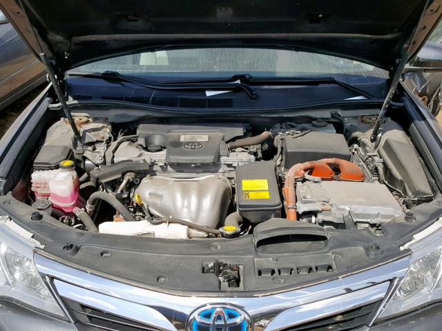 4T1BD1FK4EU101243 - 2014 TOYOTA CAMRY HYBR GRAY photo 7