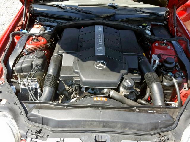 WDBSK75F56F113214 - 2006 MERCEDES-BENZ SL 500 RED photo 7