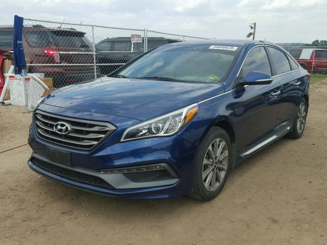 5NPE34AF8GH306741 - 2016 HYUNDAI SONATA SPO BLUE photo 2