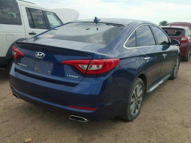 5NPE34AF8GH306741 - 2016 HYUNDAI SONATA SPO BLUE photo 4