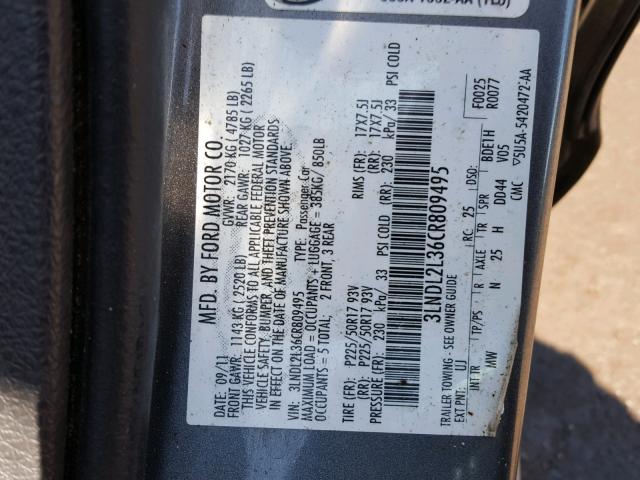 3LNDL2L36CR809495 - 2012 LINCOLN MKZ HYBRID TAN photo 10