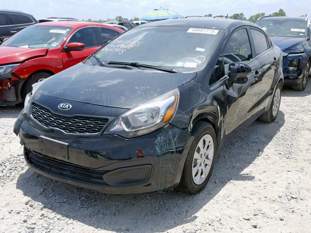 KNADM4A32E6395984 - 2014 KIA RIO LX BLACK photo 2