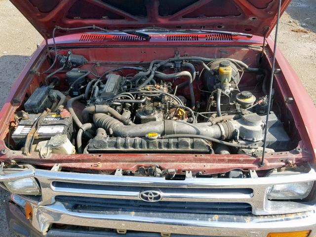 JT4RN93P6P5079578 - 1993 TOYOTA PICKUP 1/2 RED photo 7