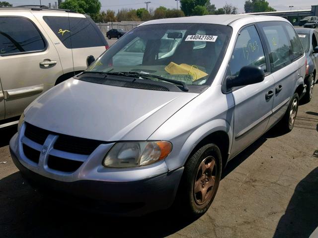 1B4GP25B22B713213 - 2002 DODGE CARAVAN SE SILVER photo 2