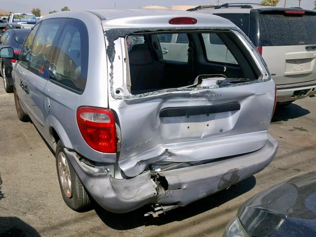 1B4GP25B22B713213 - 2002 DODGE CARAVAN SE SILVER photo 3