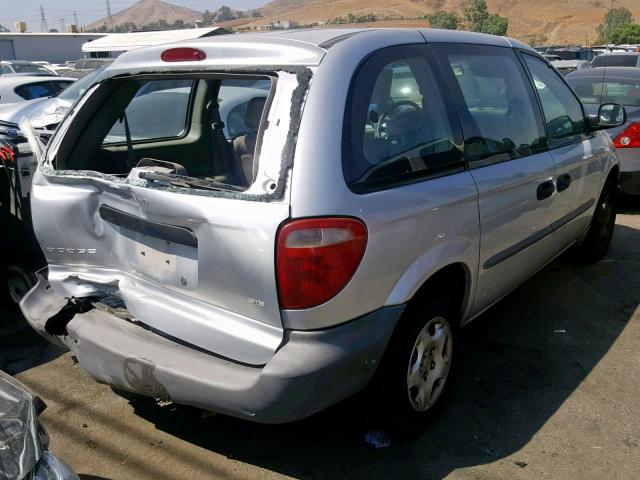 1B4GP25B22B713213 - 2002 DODGE CARAVAN SE SILVER photo 4