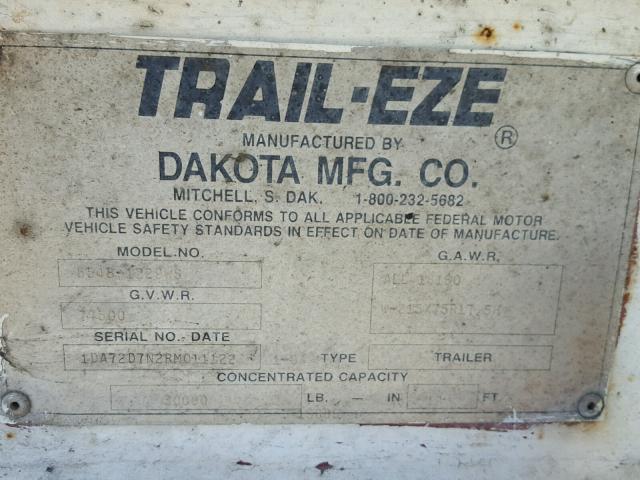 1DA72D7N2RM011122 - 1994 TRL TRAILER WHITE photo 10