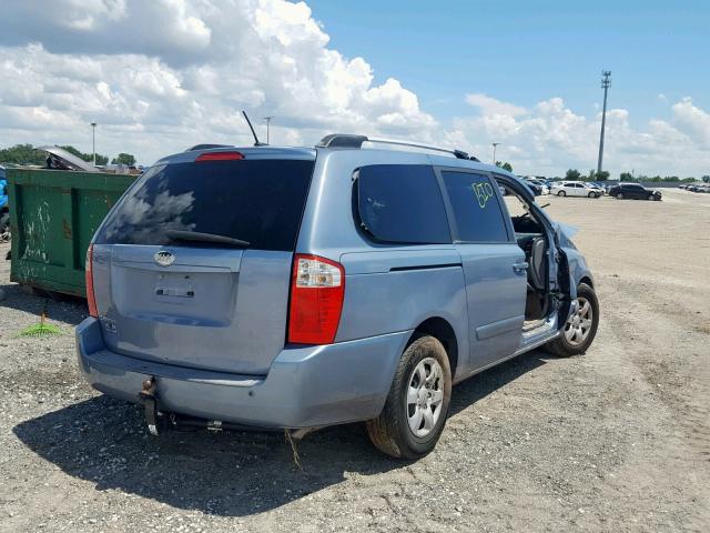 KNDMG4C31A6347345 - 2010 KIA SEDONA LX BLUE photo 4