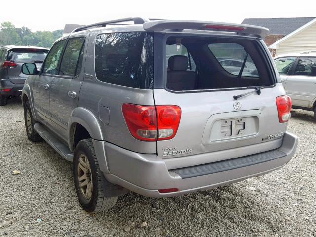 5TDBT48A85S250630 - 2005 TOYOTA SEQUOIA LI GRAY photo 3