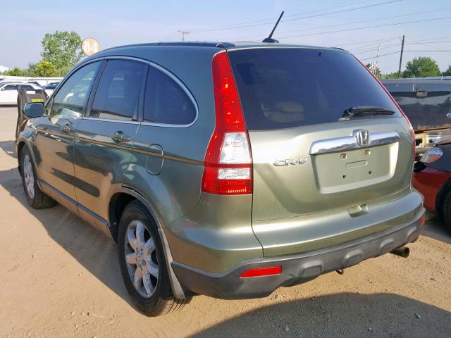 JHLRE48798C017037 - 2008 HONDA CR-V EXL GREEN photo 3