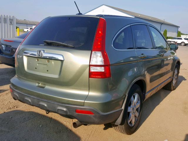 JHLRE48798C017037 - 2008 HONDA CR-V EXL GREEN photo 4