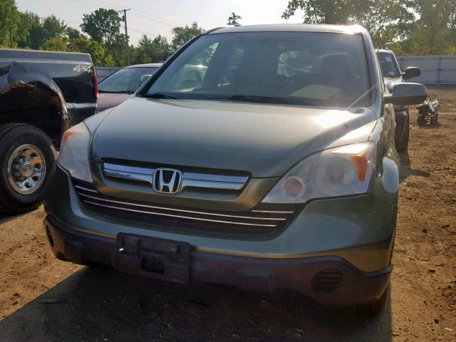 JHLRE48798C017037 - 2008 HONDA CR-V EXL GREEN photo 9