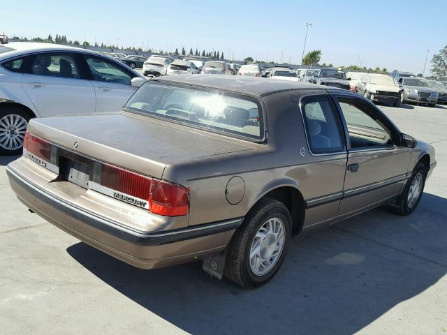 1MEPM6048LH633245 - 1990 MERCURY COUGAR LS BROWN photo 4