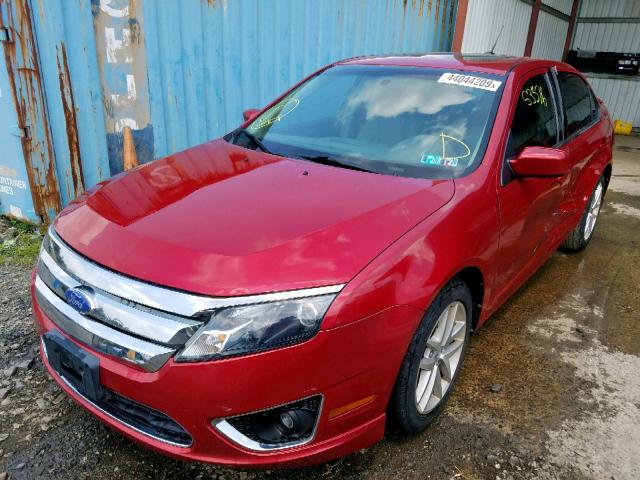 3FAHP0JG1CR253851 - 2012 FORD FUSION SEL RED photo 2