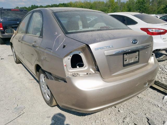 KNAFE121275449276 - 2007 KIA SPECTRA EX GOLD photo 3