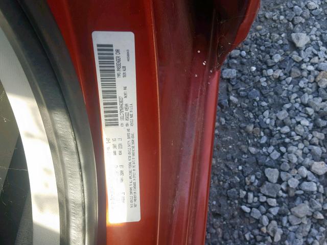 1B3LC76M68N638227 - 2008 DODGE AVENGER R/ ORANGE photo 10