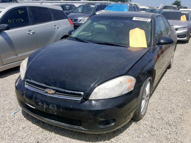 2G1WM16K869396070 - 2006 CHEVROLET MONTE CARL შავი ფოტო 2