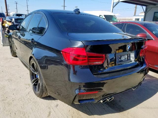 WBS8M9C57J5L00666 - 2018 BMW M3 BLACK photo 3