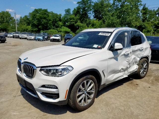 5UXTR9C57KLE19822 - 2019 BMW X3 XDRIVE3 WHITE photo 2