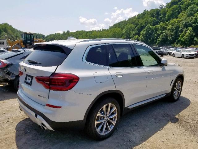 5UXTR9C57KLE19822 - 2019 BMW X3 XDRIVE3 WHITE photo 4