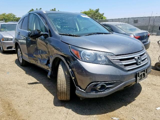 2HKRM3H7XEH556194 - 2014 HONDA CR-V EXL GRAY photo 1