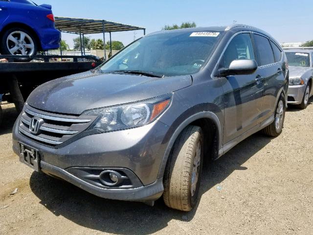 2HKRM3H7XEH556194 - 2014 HONDA CR-V EXL GRAY photo 2