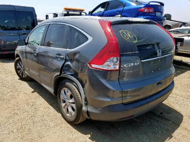 2HKRM3H7XEH556194 - 2014 HONDA CR-V EXL GRAY photo 3